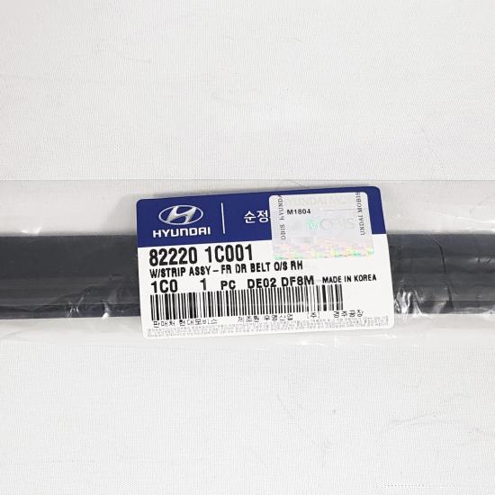 Orijinal Mobis Hyundai Getz Ön Sağ Dış Cam Sıyırıcı Fitil Cam Kenar Fitili (OEM: 82220-1C001)